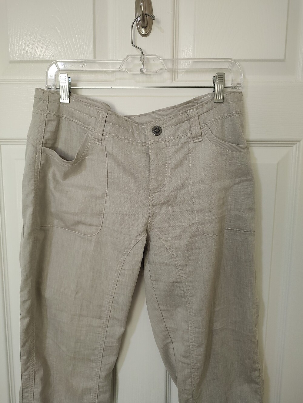 Kuhl Cabo Pant Cotton Linen Birch Grey Gorpcore Size 8 SHORT - Picture 8 of 16